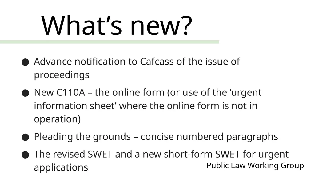 Public Law Working Group President of the Family - slide 34 of 73