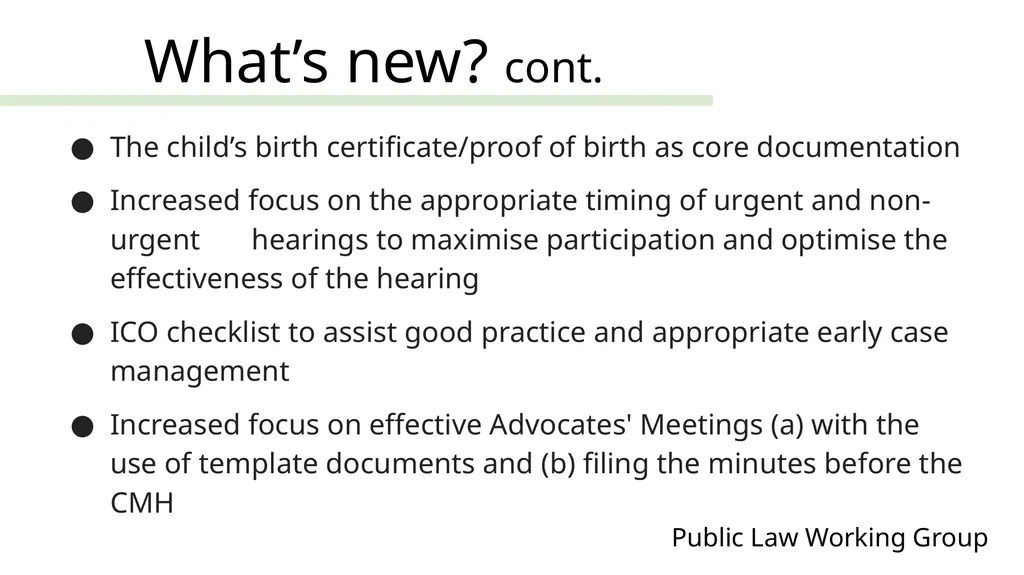 Public Law Working Group President of the Family - slide 35 of 73
