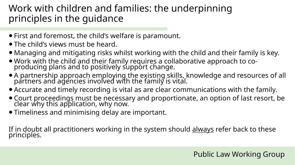 Public Law Working Group President of the Family - slide 4 of 73