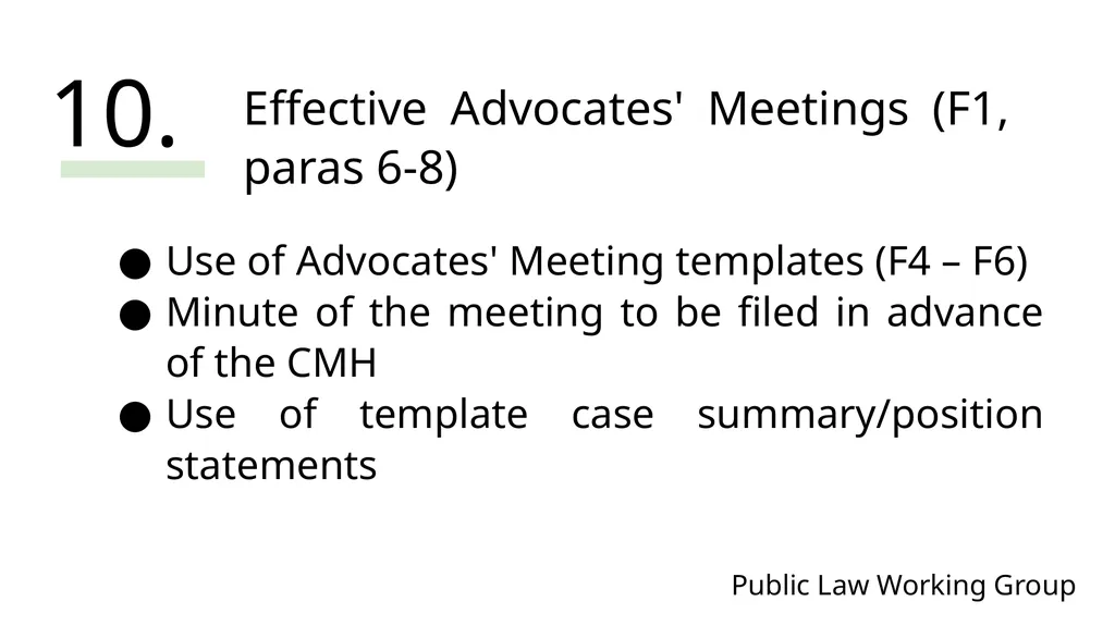 Public Law Working Group President of the Family - slide 45 of 73