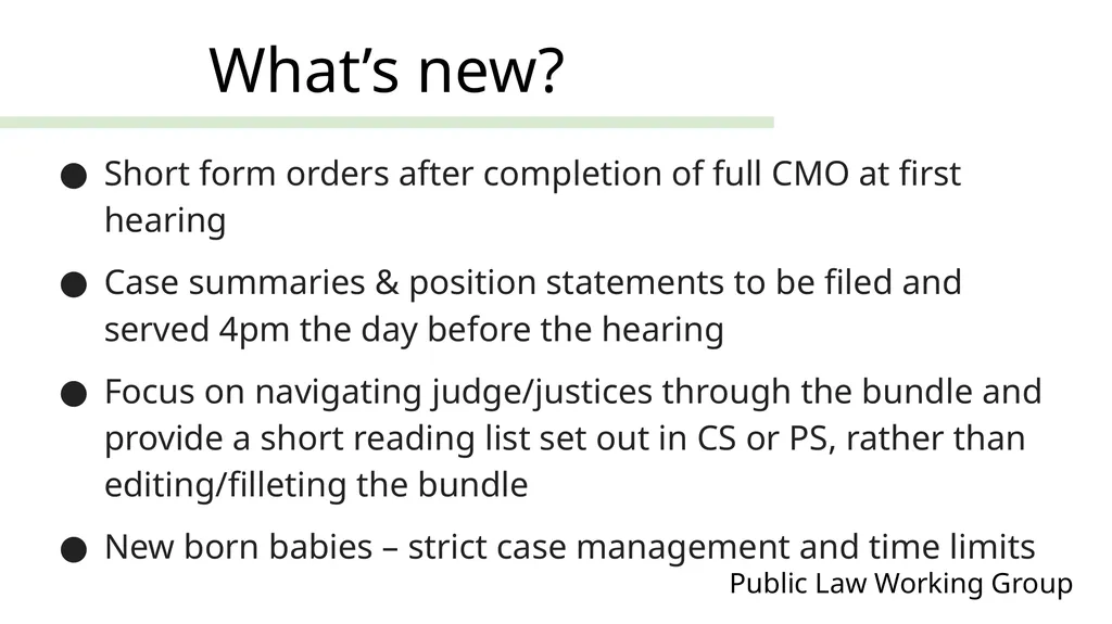 Public Law Working Group President of the Family - slide 48 of 73