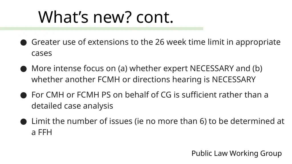 Public Law Working Group President of the Family - slide 49 of 73
