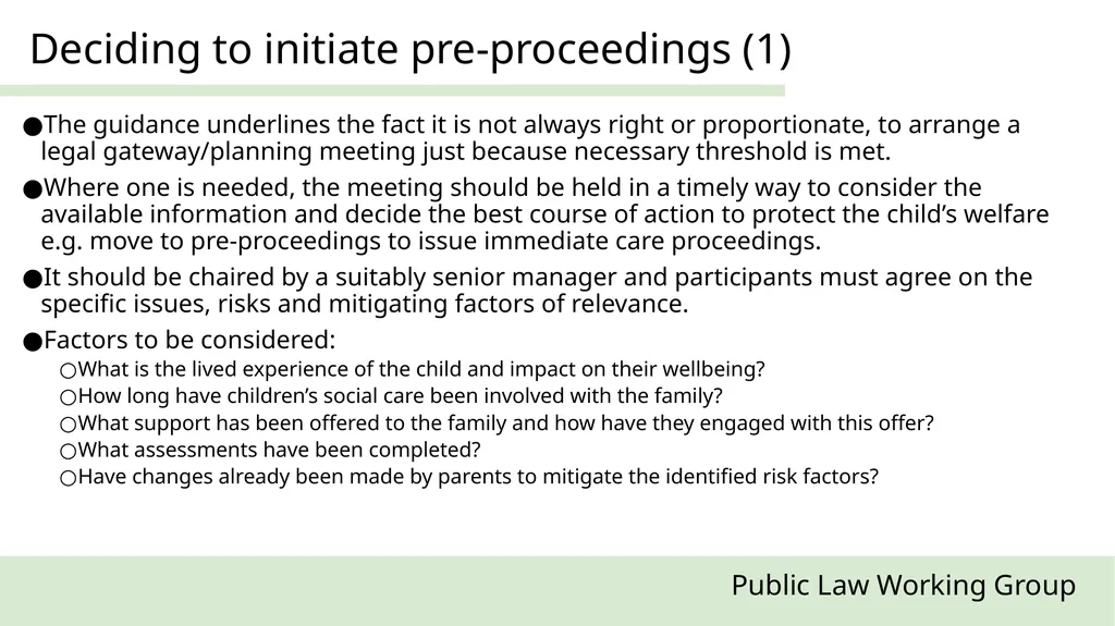 Public Law Working Group President of the Family - slide 5 of 73