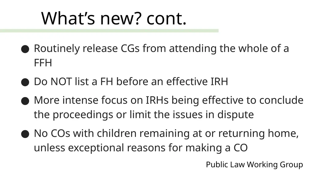 Public Law Working Group President of the Family - slide 50 of 73