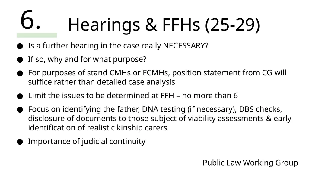 Public Law Working Group President of the Family - slide 56 of 73