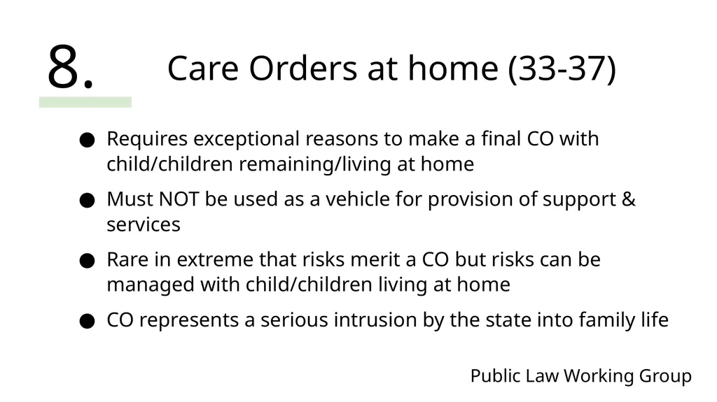 Public Law Working Group President of the Family - slide 58 of 73