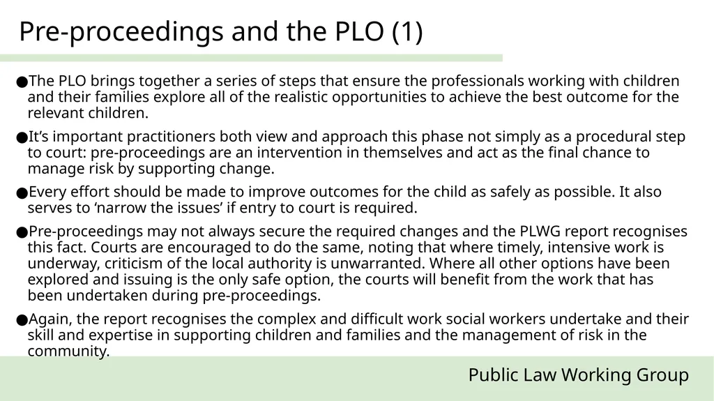 Public Law Working Group President of the Family - slide 7 of 73