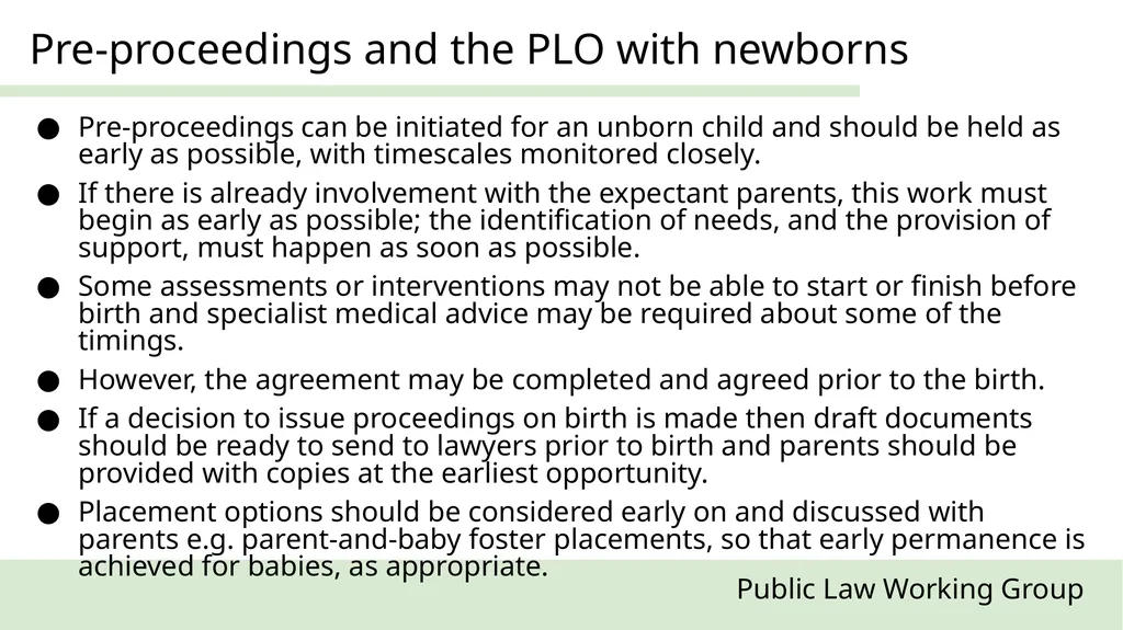 Public Law Working Group President of the Family - slide 9 of 73