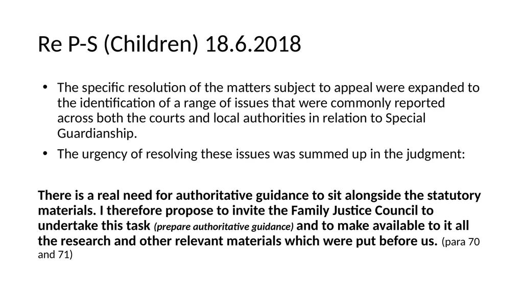Public Law Working Group President of the Family - slide 64 of 73