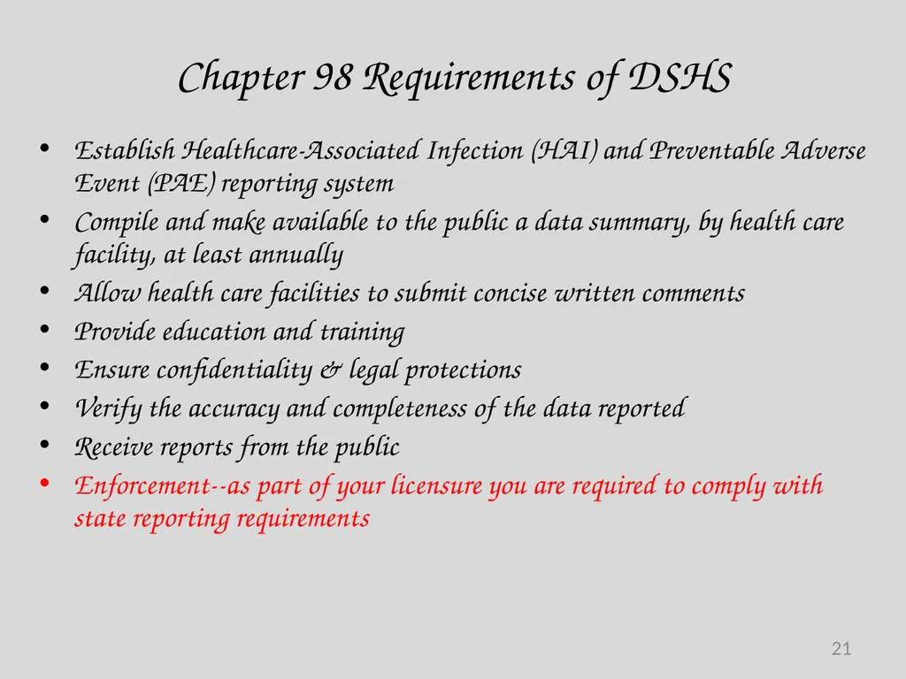 Preventable Adverse Event (PAE) Reporting-101 - slide 21 of 40