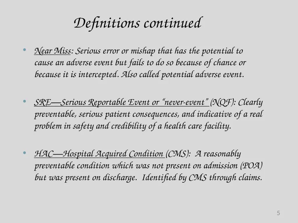 Preventable Adverse Event (PAE) Reporting-101 - slide 5 of 40