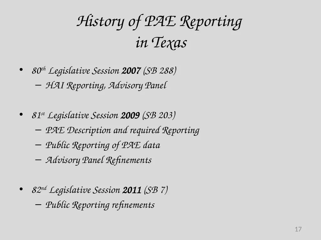 Preventable Adverse Event (PAE) Reporting-101 - slide 17 of 40