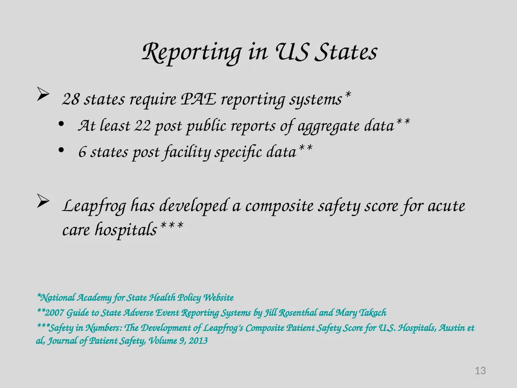 Preventable Adverse Event (PAE) Reporting-101 - slide 13 of 40