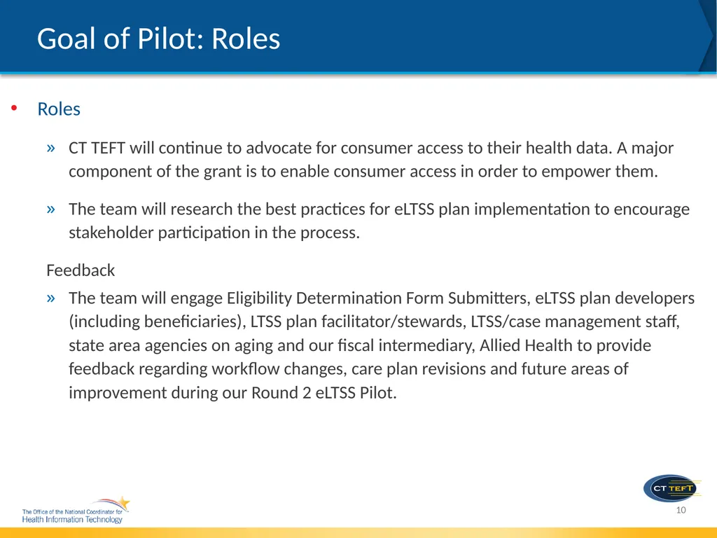 electronic Long-Term Services & Supports (eLTSS) - slide 10 of 18