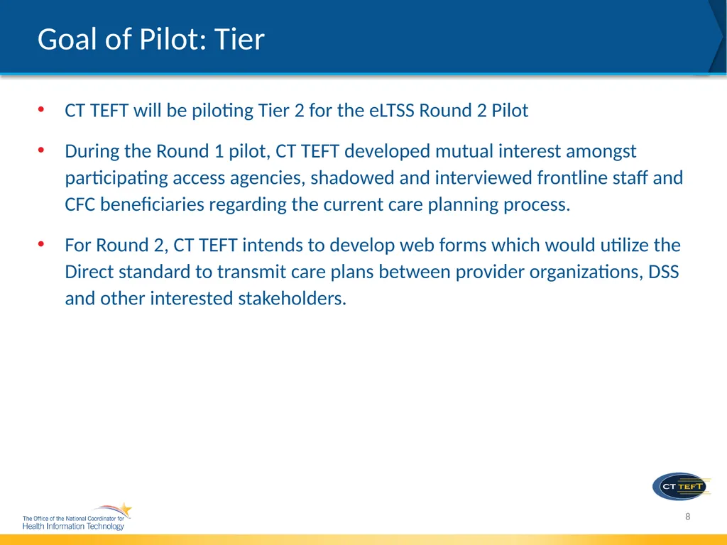 electronic Long-Term Services & Supports (eLTSS) - slide 8 of 18