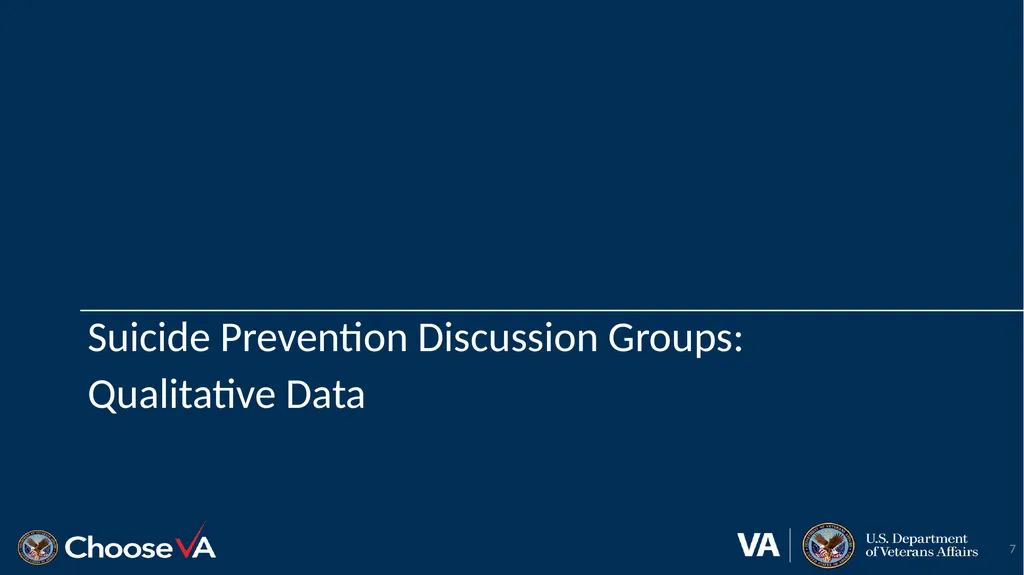 Suicide Prevention: Advisory Group Monthly Meeting - slide 7 of 28
