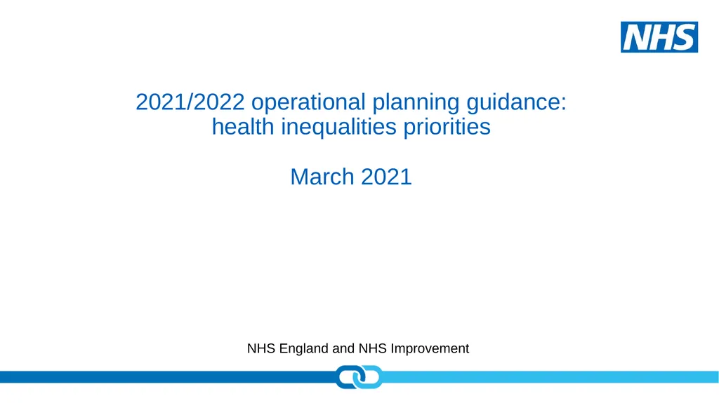 2021/2022 operational planning guidance: health
