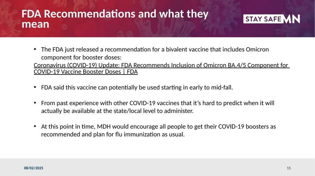 ARRM/MOHR Conversation with MDH July 6, 2022 - slide 15 of 26