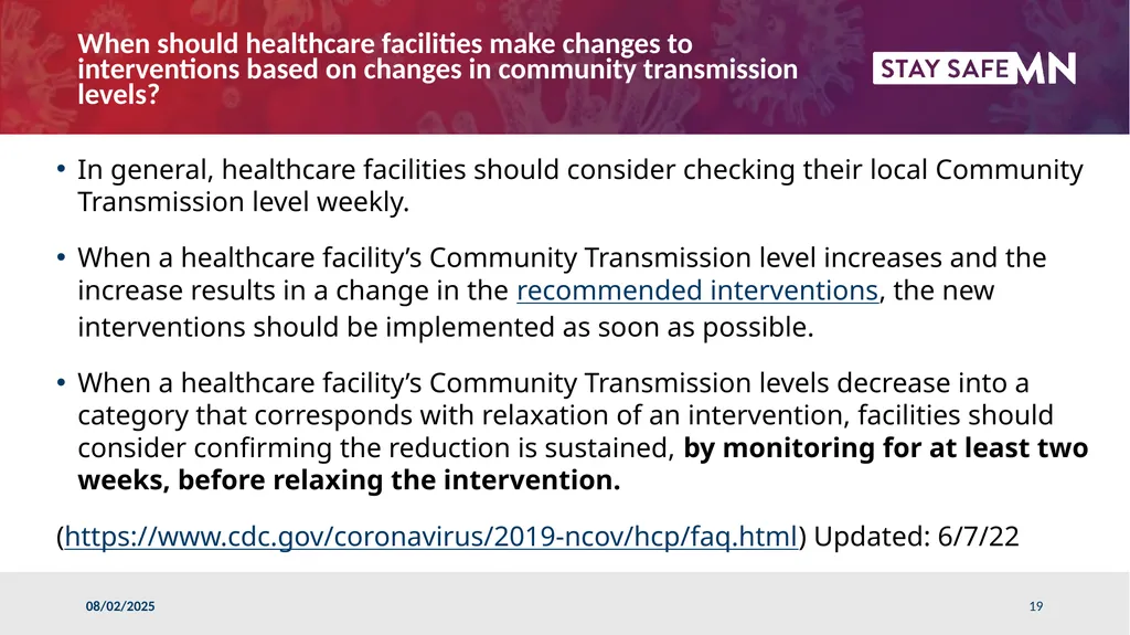 ARRM/MOHR Conversation with MDH July 6, 2022 - slide 19 of 26
