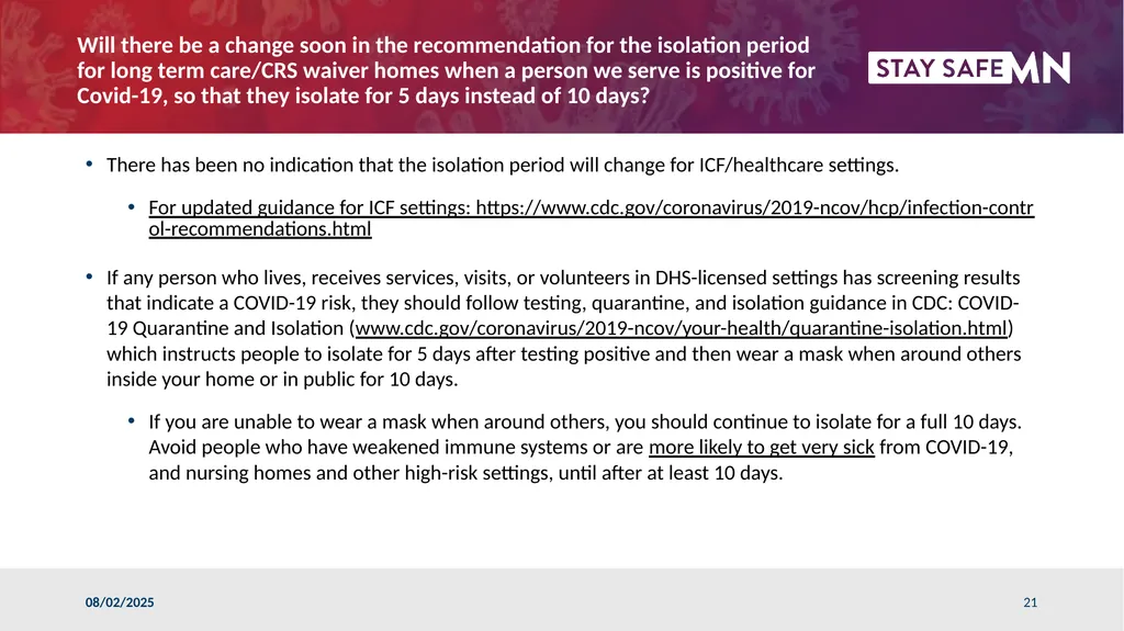 ARRM/MOHR Conversation with MDH July 6, 2022 - slide 21 of 26