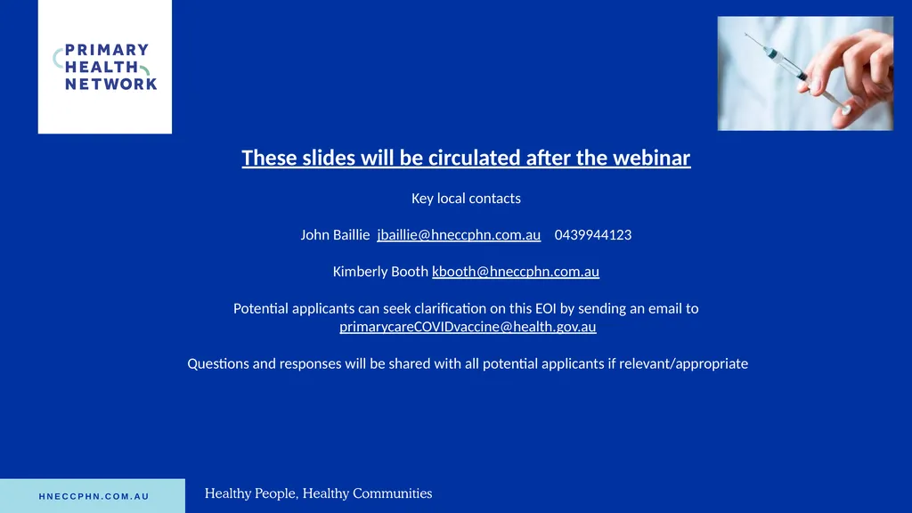 COVID-19 Vaccine - EOI Update John Baillie - slide 2 of 15