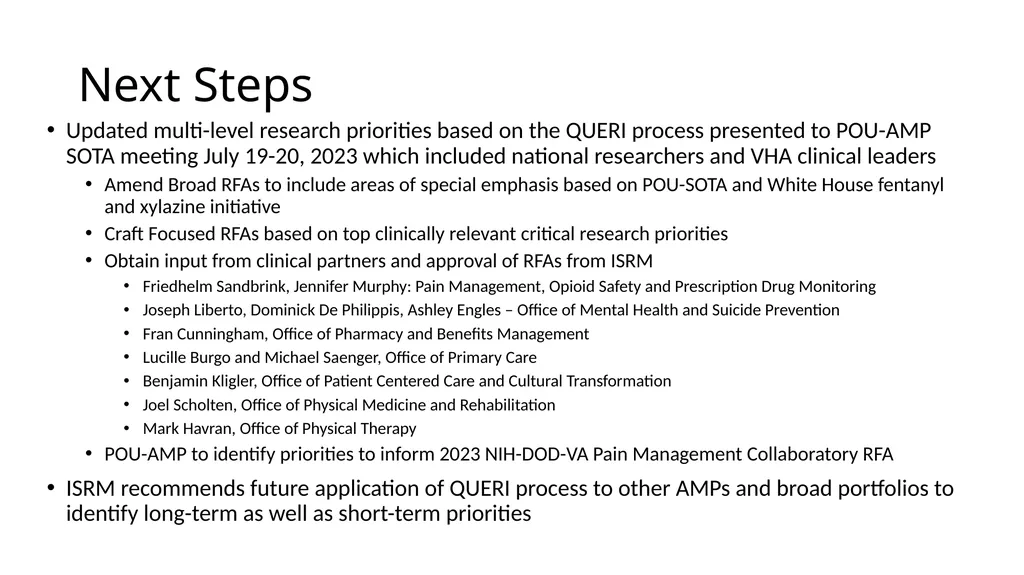 Rapid Process for Identifying Research Priorities - slide 18 of 20