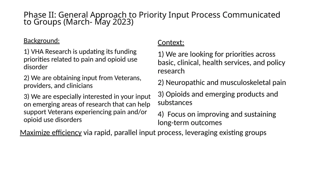 Rapid Process for Identifying Research Priorities - slide 6 of 20