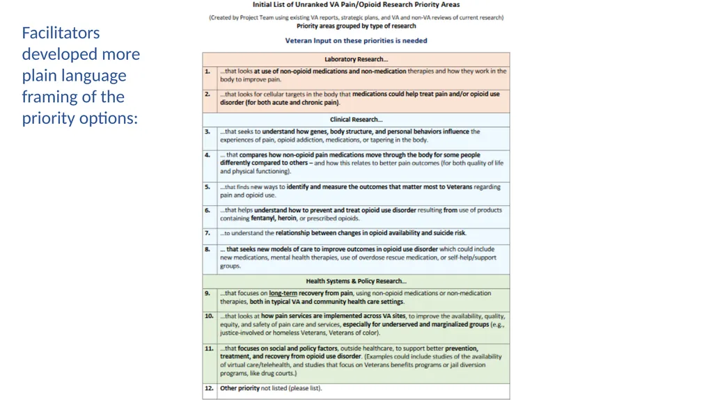 Rapid Process for Identifying Research Priorities - slide 11 of 20