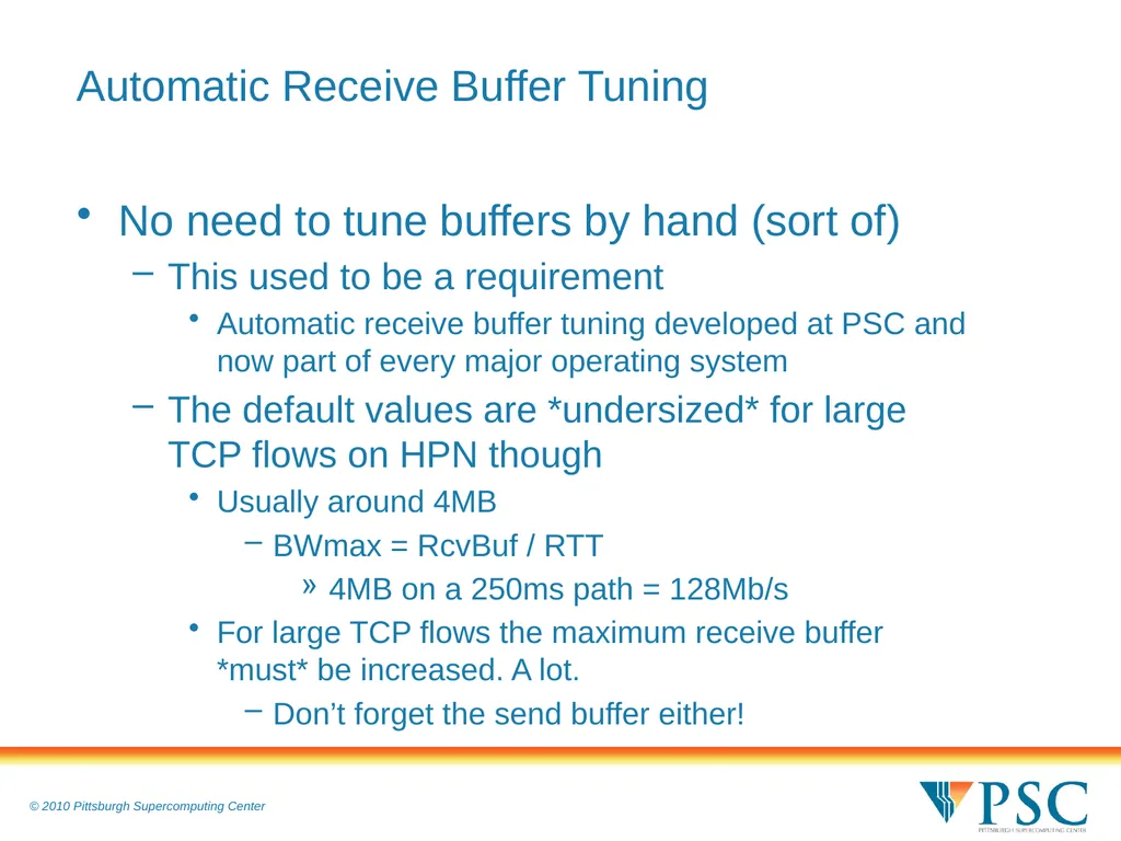 TCP Performance and Diagnostics: Optimizing for - slide 6 of 18