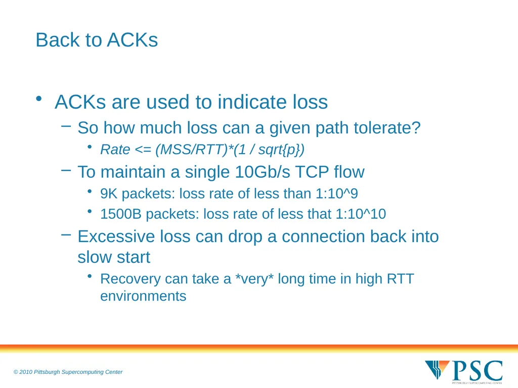TCP Performance and Diagnostics: Optimizing for - slide 7 of 18