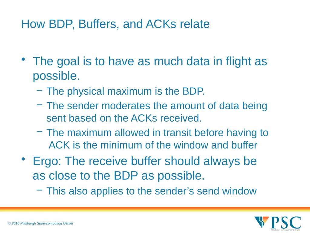 TCP Performance and Diagnostics: Optimizing for - slide 5 of 18