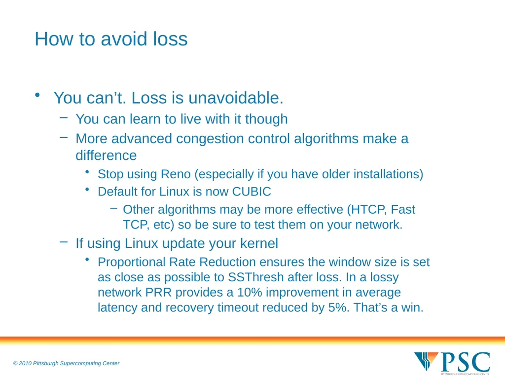 TCP Performance and Diagnostics: Optimizing for - slide 8 of 18