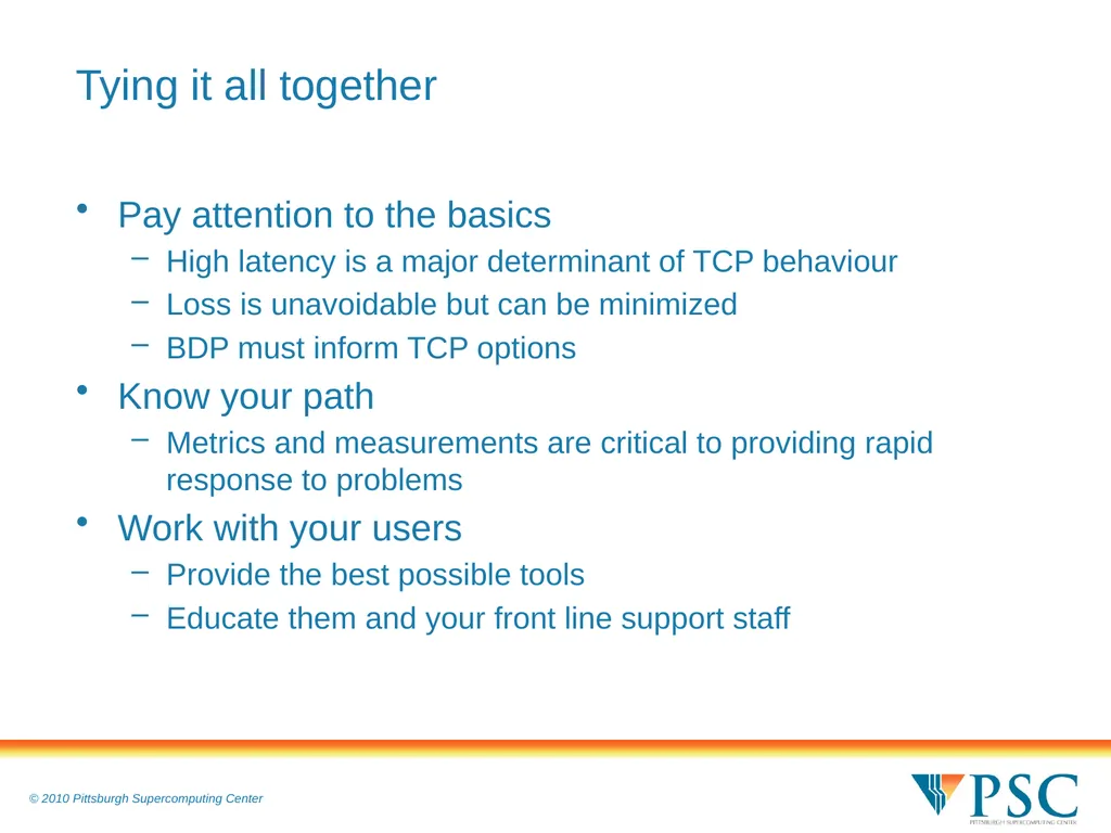 TCP Performance and Diagnostics: Optimizing for - slide 17 of 18
