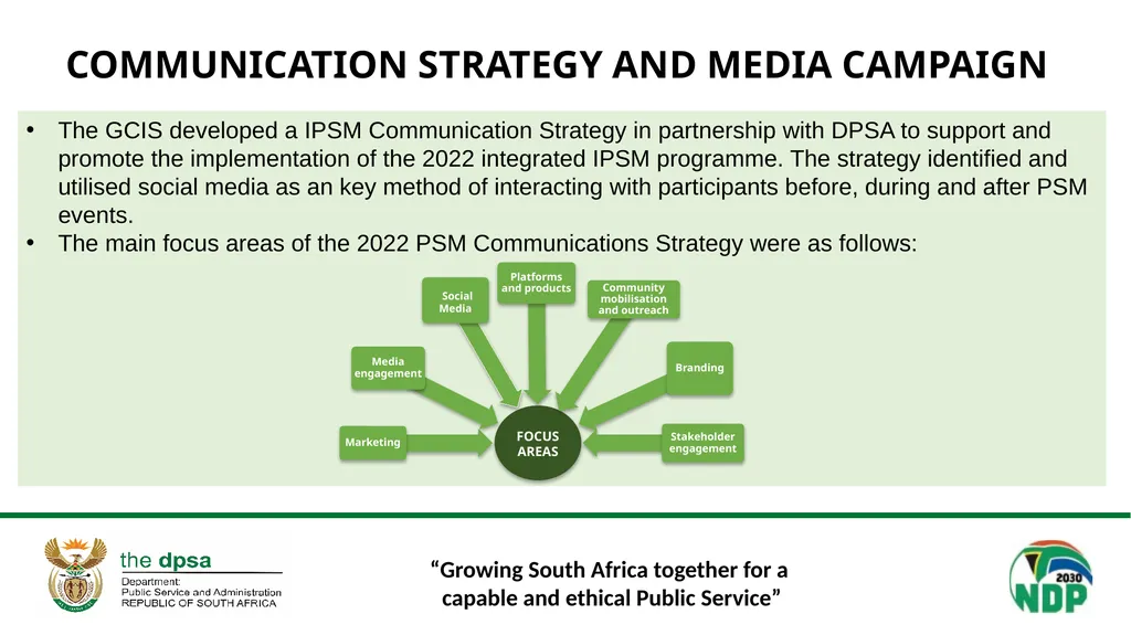 “Growing South Africa together for a capable and - slide 5 of 18