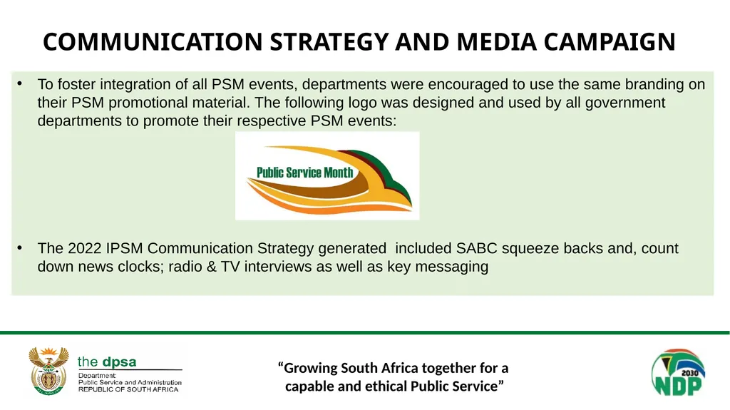 “Growing South Africa together for a capable and - slide 6 of 18