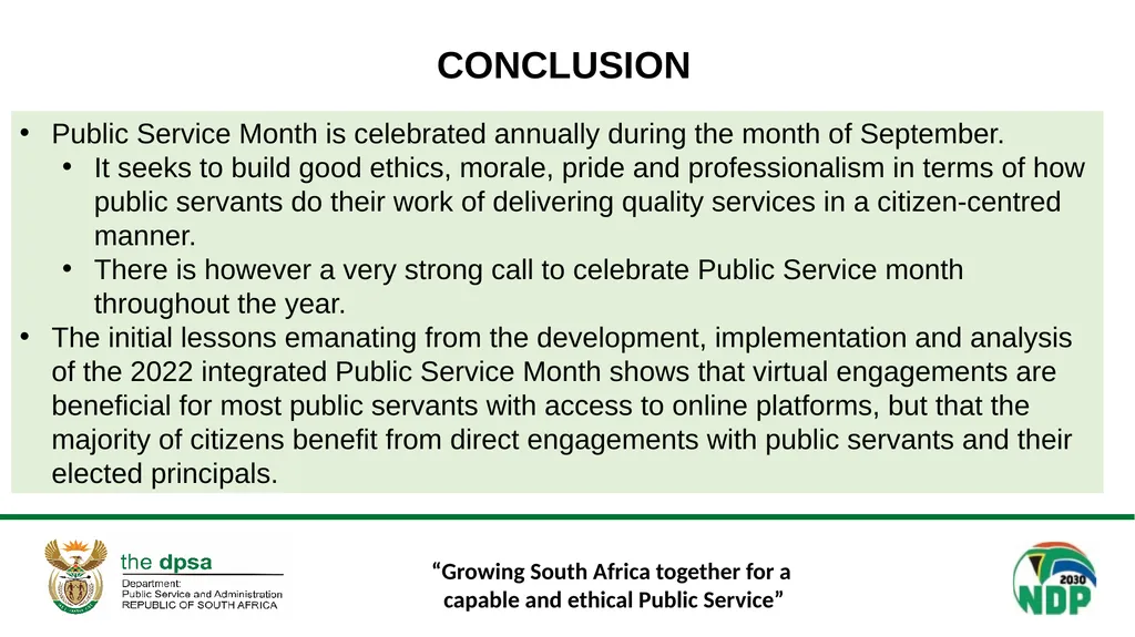 “Growing South Africa together for a capable and - slide 17 of 18