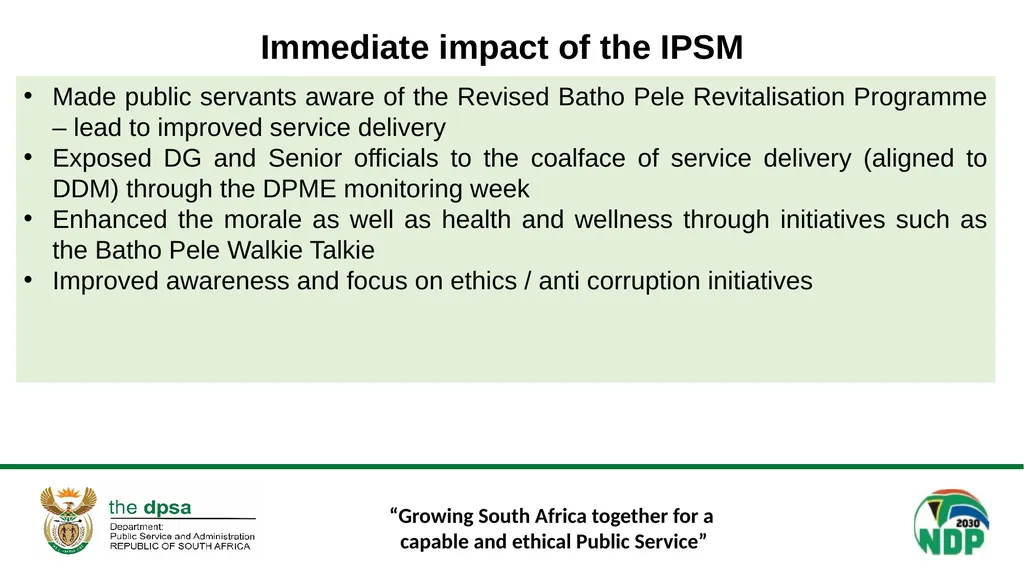 “Growing South Africa together for a capable and - slide 14 of 18