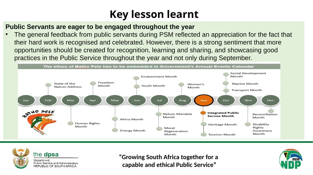 “Growing South Africa together for a capable and - slide 13 of 18