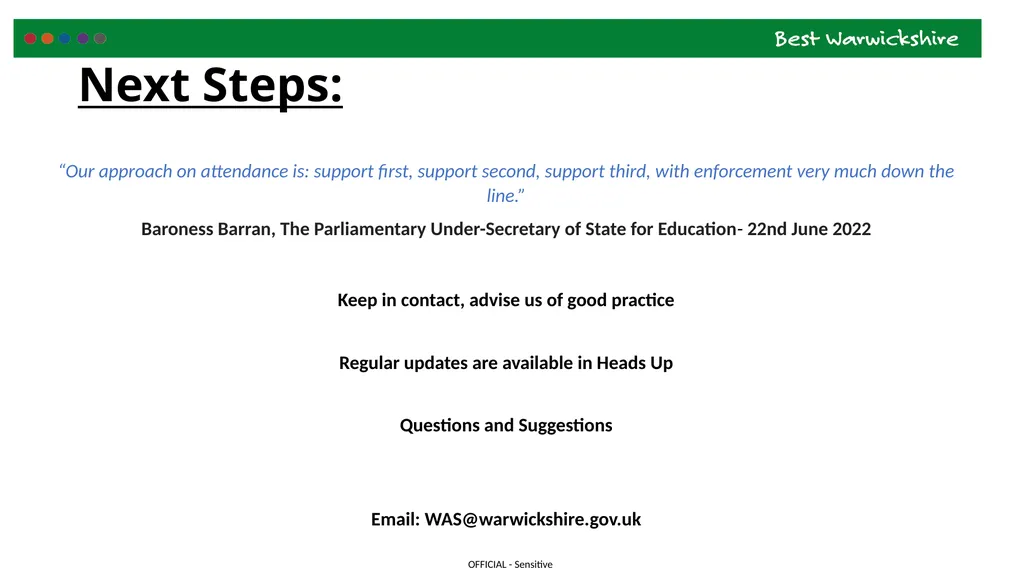 Working Together to Improve School Attendance. - slide 10 of 10