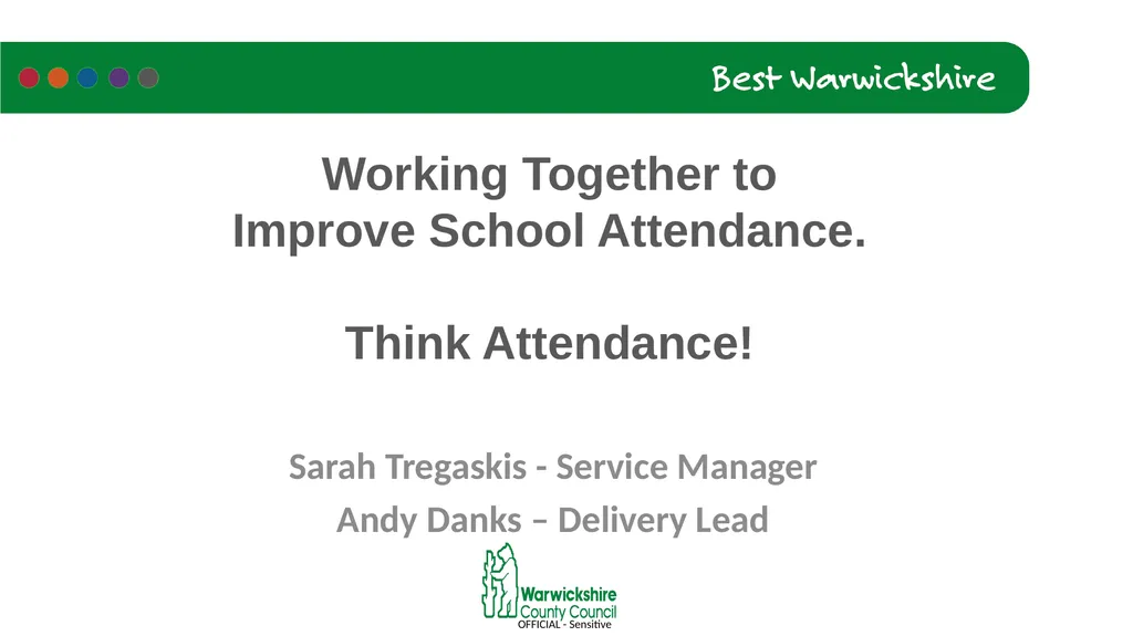 Working Together to Improve School Attendance. - slide 1 of 10