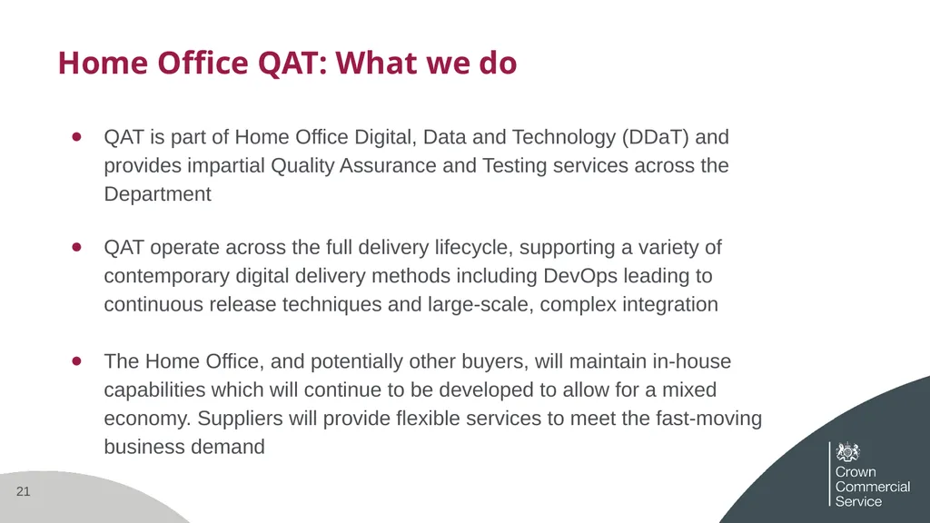 Quality Assurance and Testing for IT Systems 2 - slide 21 of 29