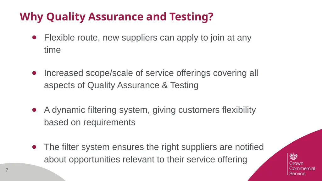 Quality Assurance and Testing for IT Systems 2 - slide 7 of 29