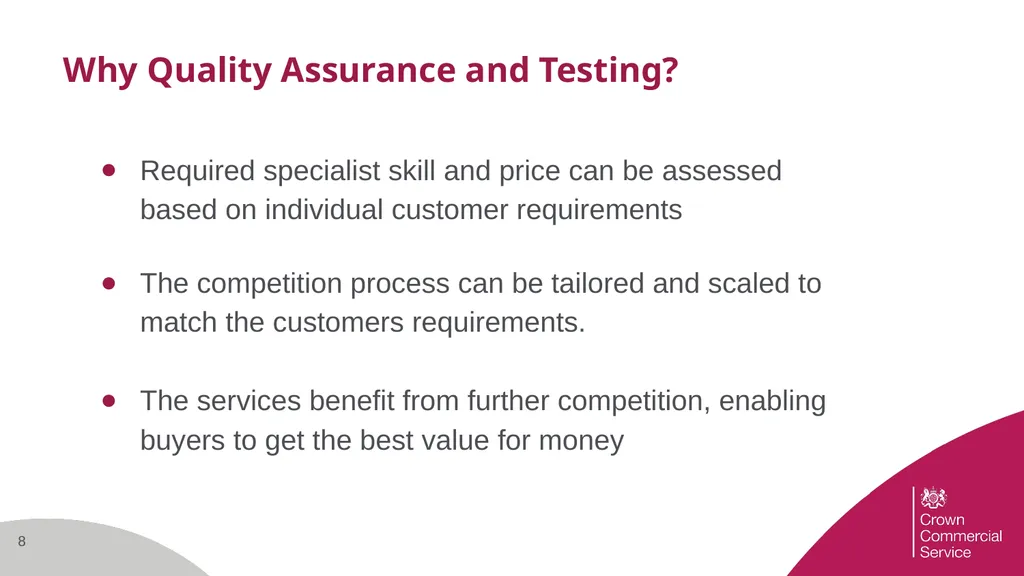 Quality Assurance and Testing for IT Systems 2 - slide 8 of 29