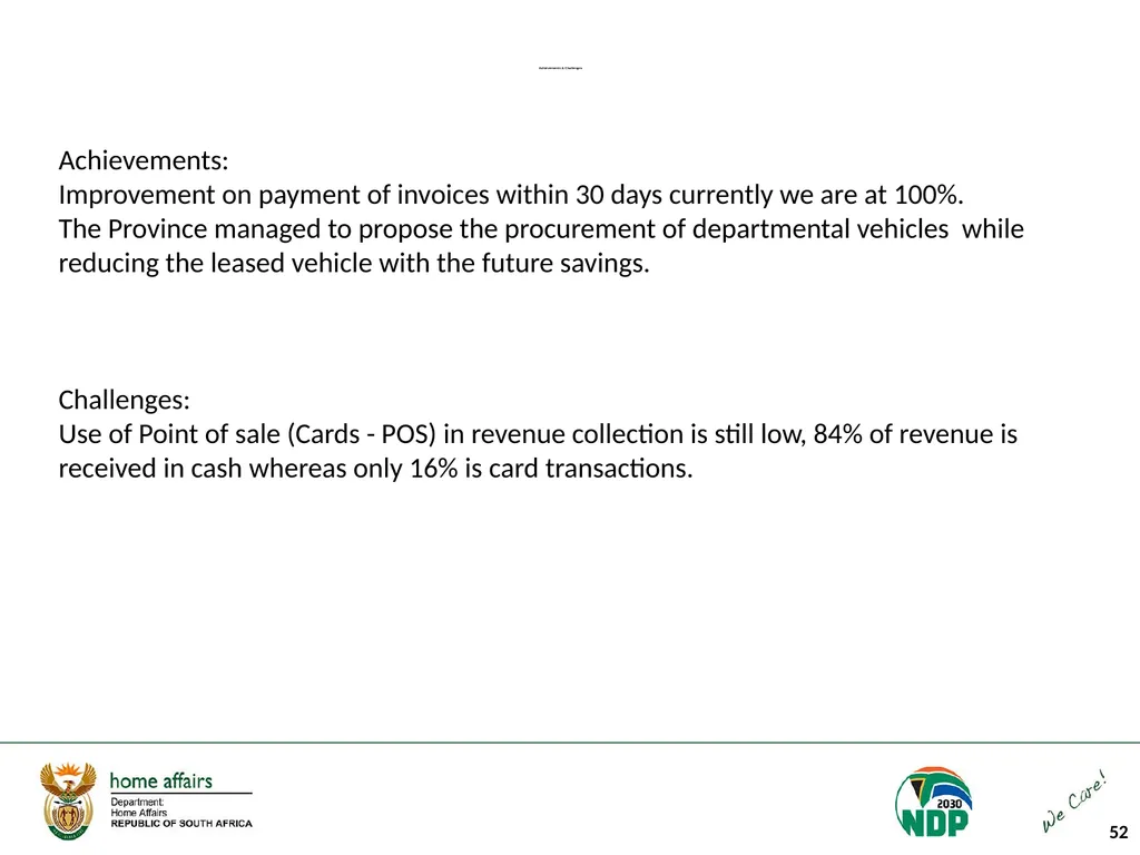 Portfolio Committee on Home Affairs briefing - slide 52 of 58