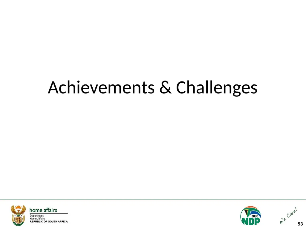 Portfolio Committee on Home Affairs briefing - slide 53 of 58