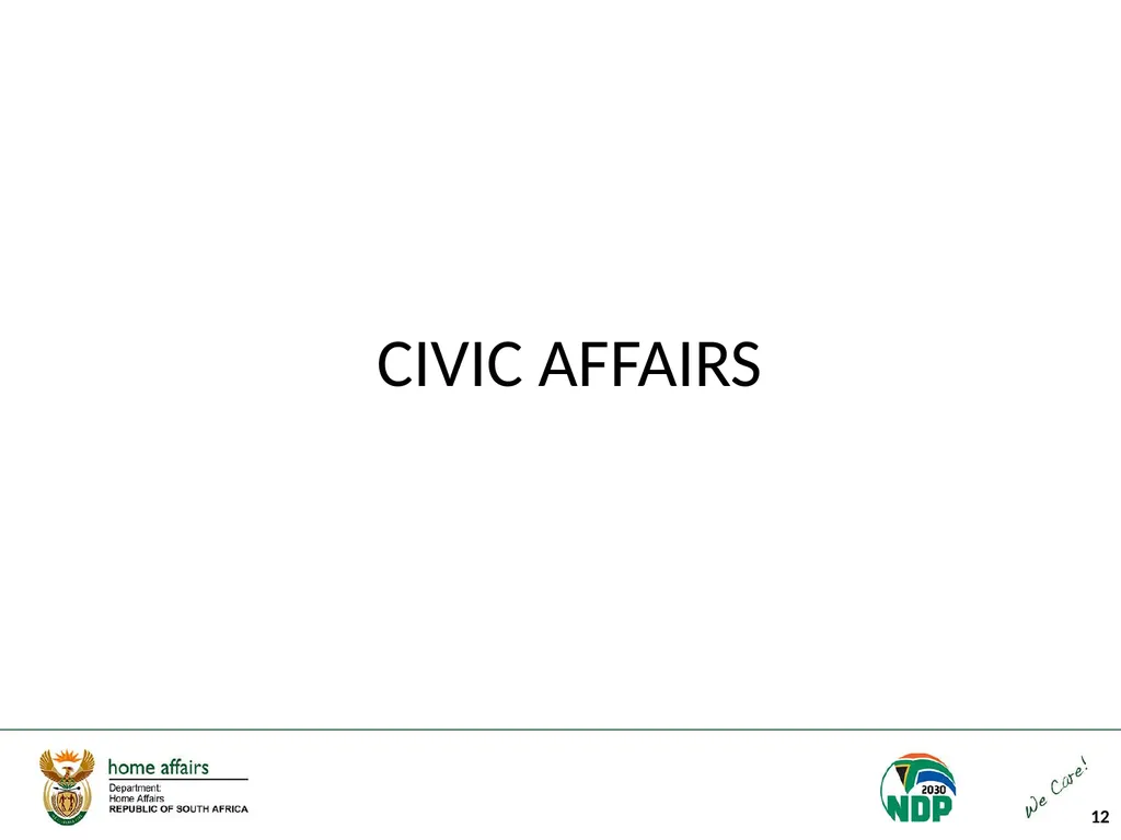 Portfolio Committee on Home Affairs briefing - slide 12 of 58