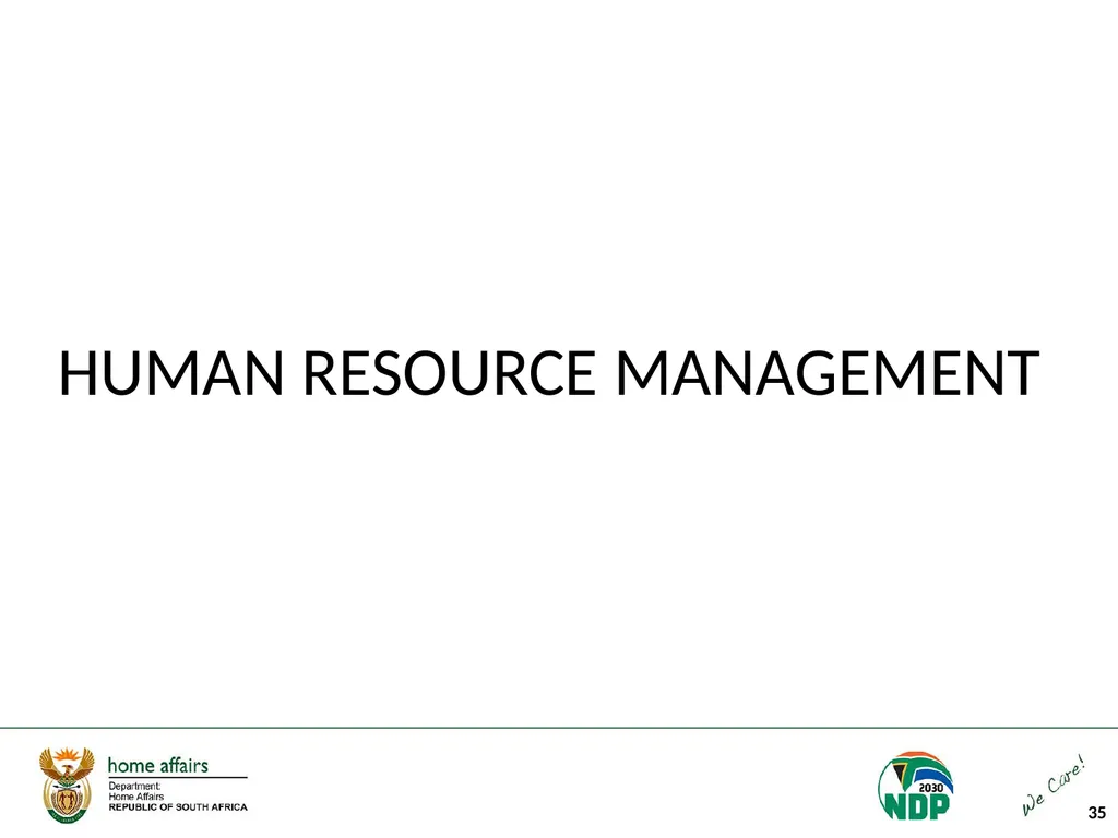 Portfolio Committee on Home Affairs briefing - slide 35 of 58