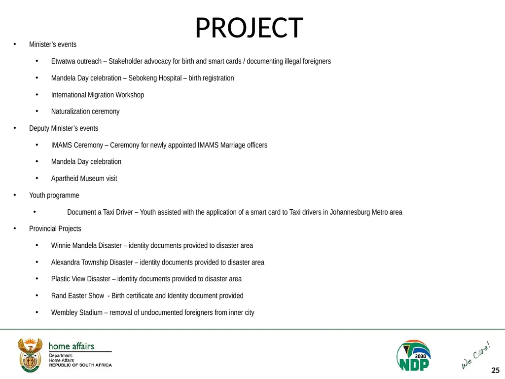 Portfolio Committee on Home Affairs briefing - slide 25 of 58