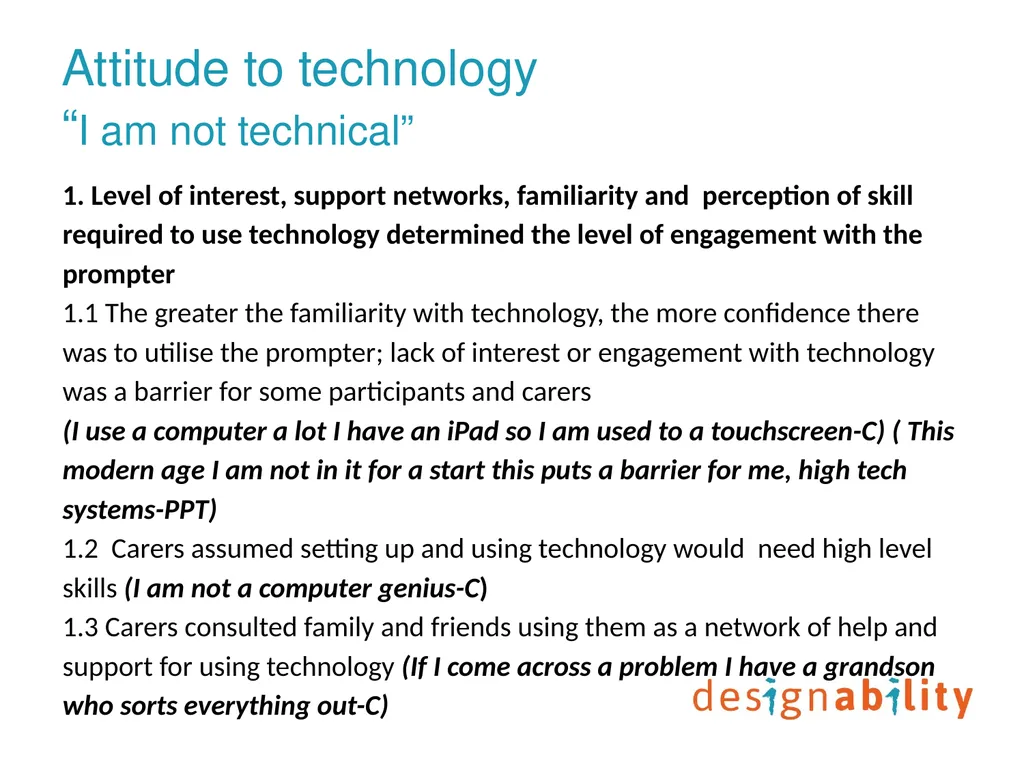 Digital prompting technology to support people - slide 21 of 27