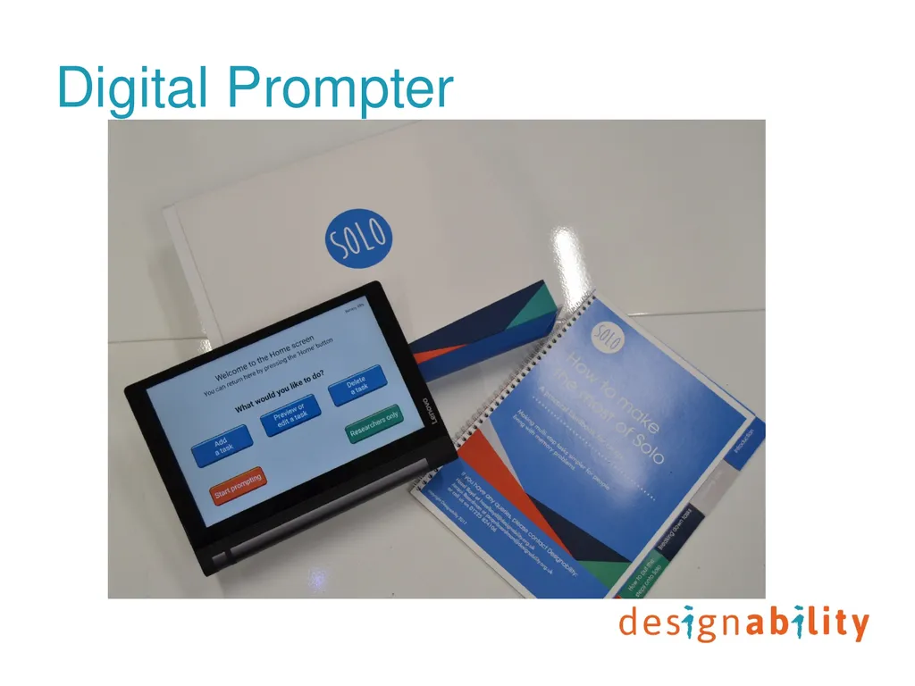 Digital prompting technology to support people - slide 5 of 27